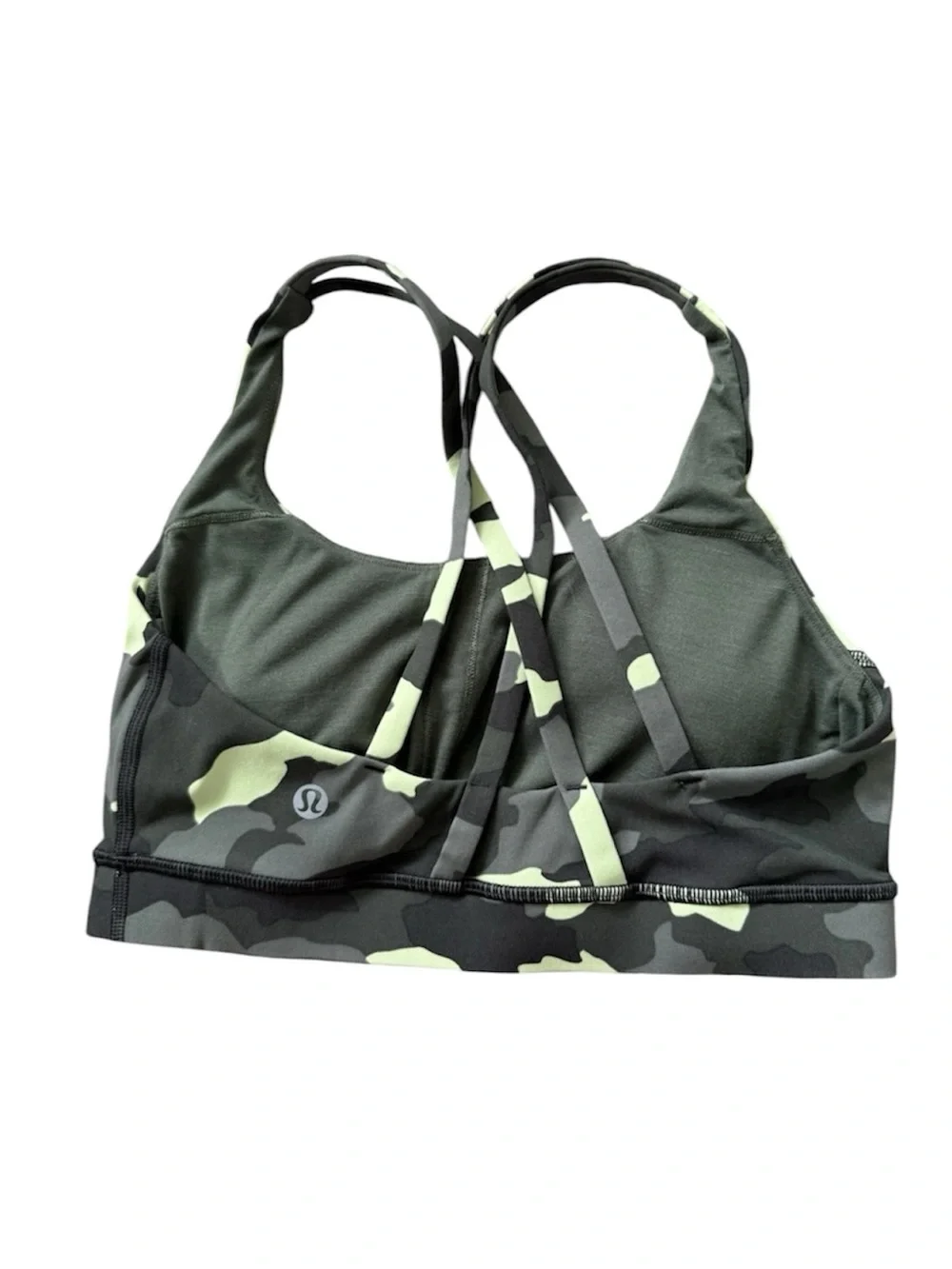 Lululemon Energy Bra Medium Support Heritage 365 Camo Crispin Green size 12